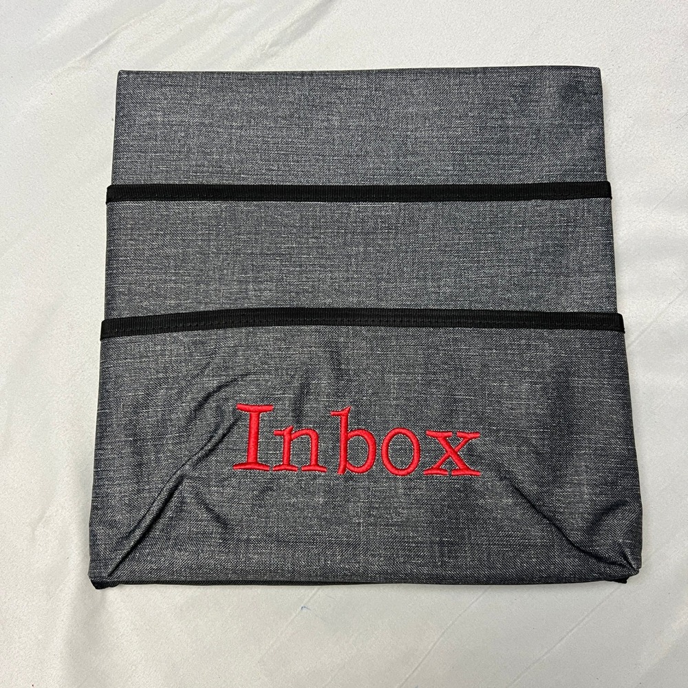 Thirty-One Inbox Wall Together Pocket Board Inbox‎ Organizer Charcoal Crosshatch